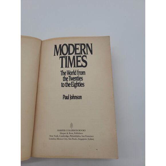 Modern Times: The World from the Twenties to the Eighties; Johnson, Paul 1985 - Picture 4 of 10